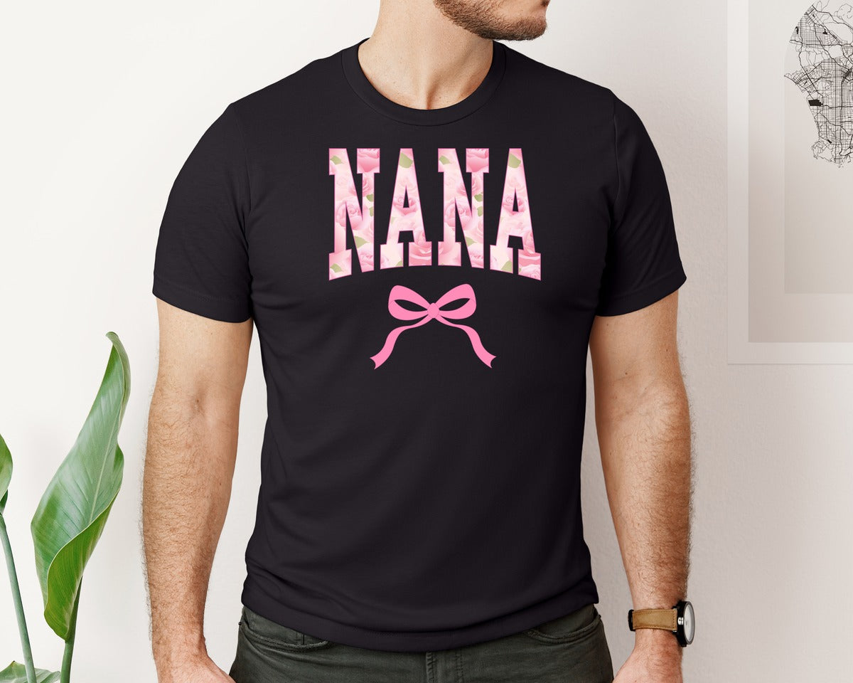 brand:Bella Canvas|color:Black|Nana Coquette Mothers Day Graphic T-Shirt