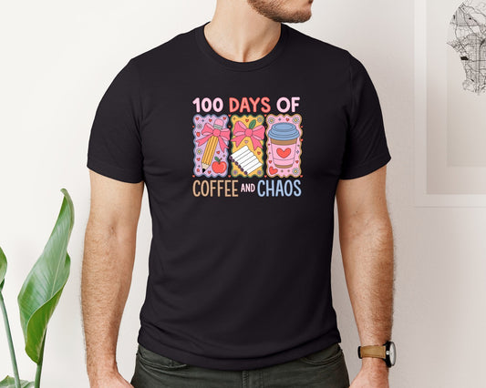 100 Days Of Coffee Chaos 8 Graphic T-Shirt