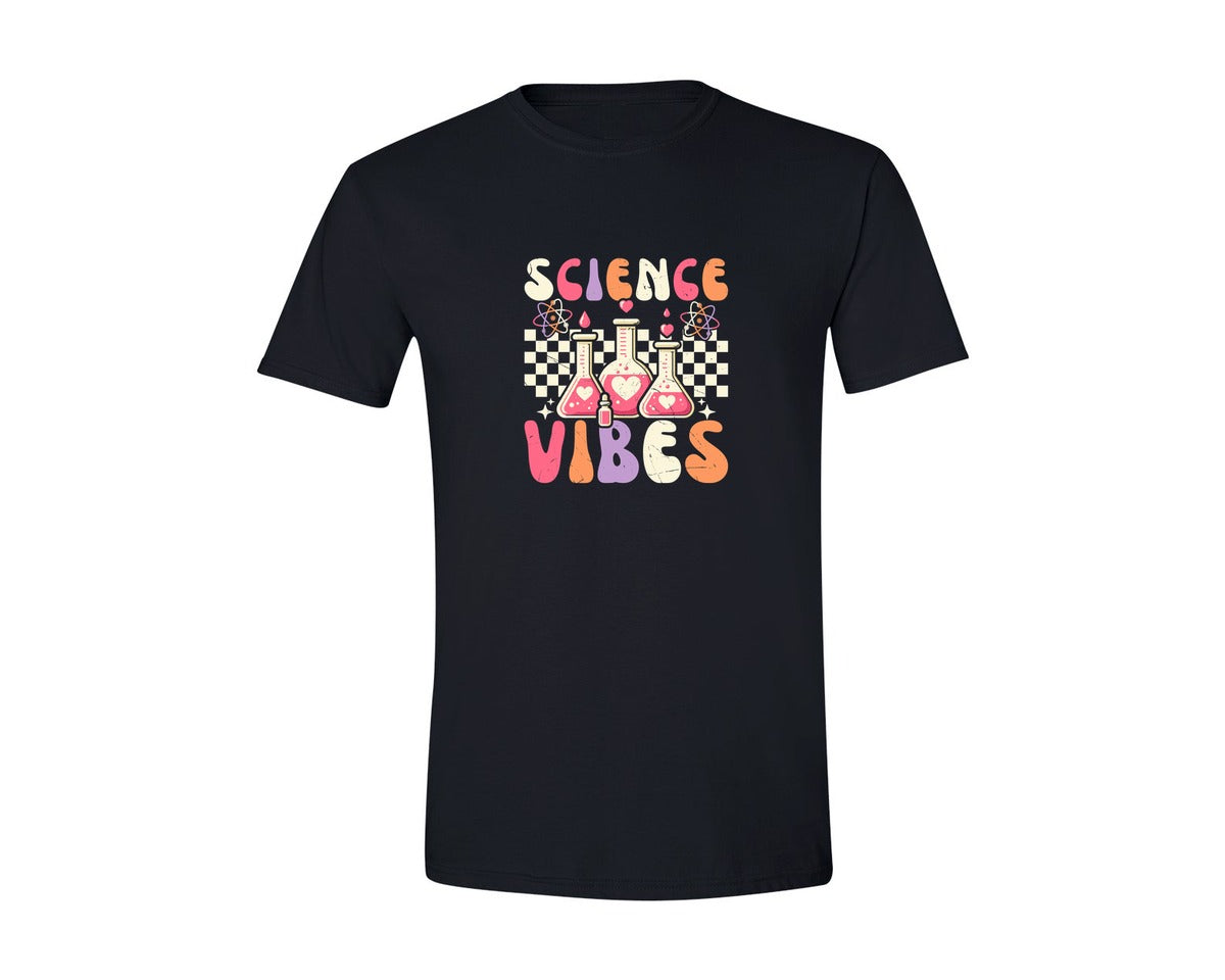 brand:Generic|color:Black|Groovy Science Vibes Chemistry T Shirt Graphic T-Shirt