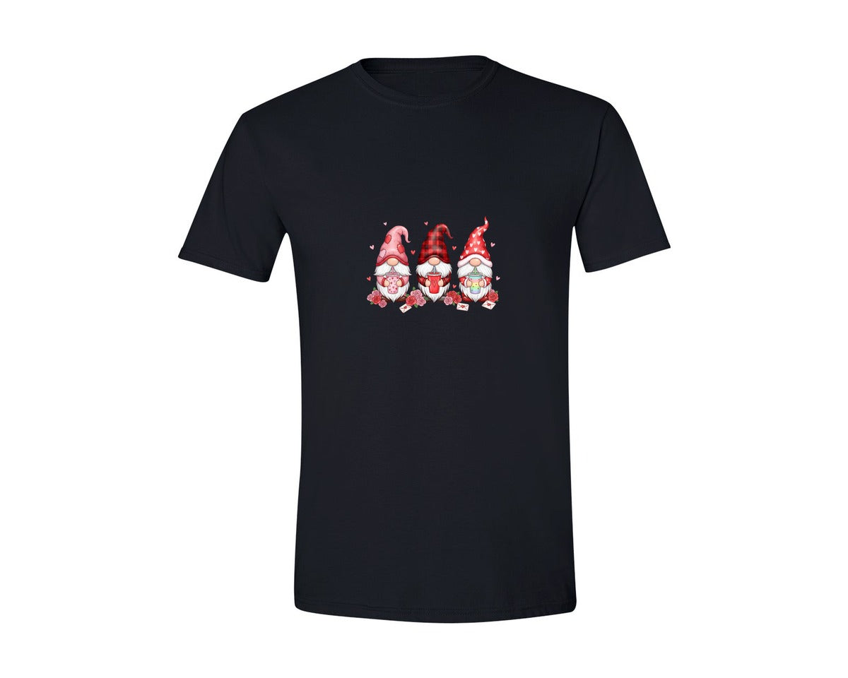 brand:Generic|color:Black|Valentines Gnome Cricut Graphic T-Shirt