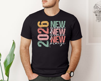 brand:Bella Canvas|color:Black|Happy New Year 2026 81 Graphic T-Shirt