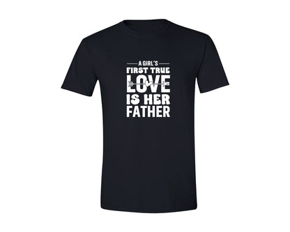 brand:Generic|color:Black|First True Love Girls Dad Graphic T-Shirt