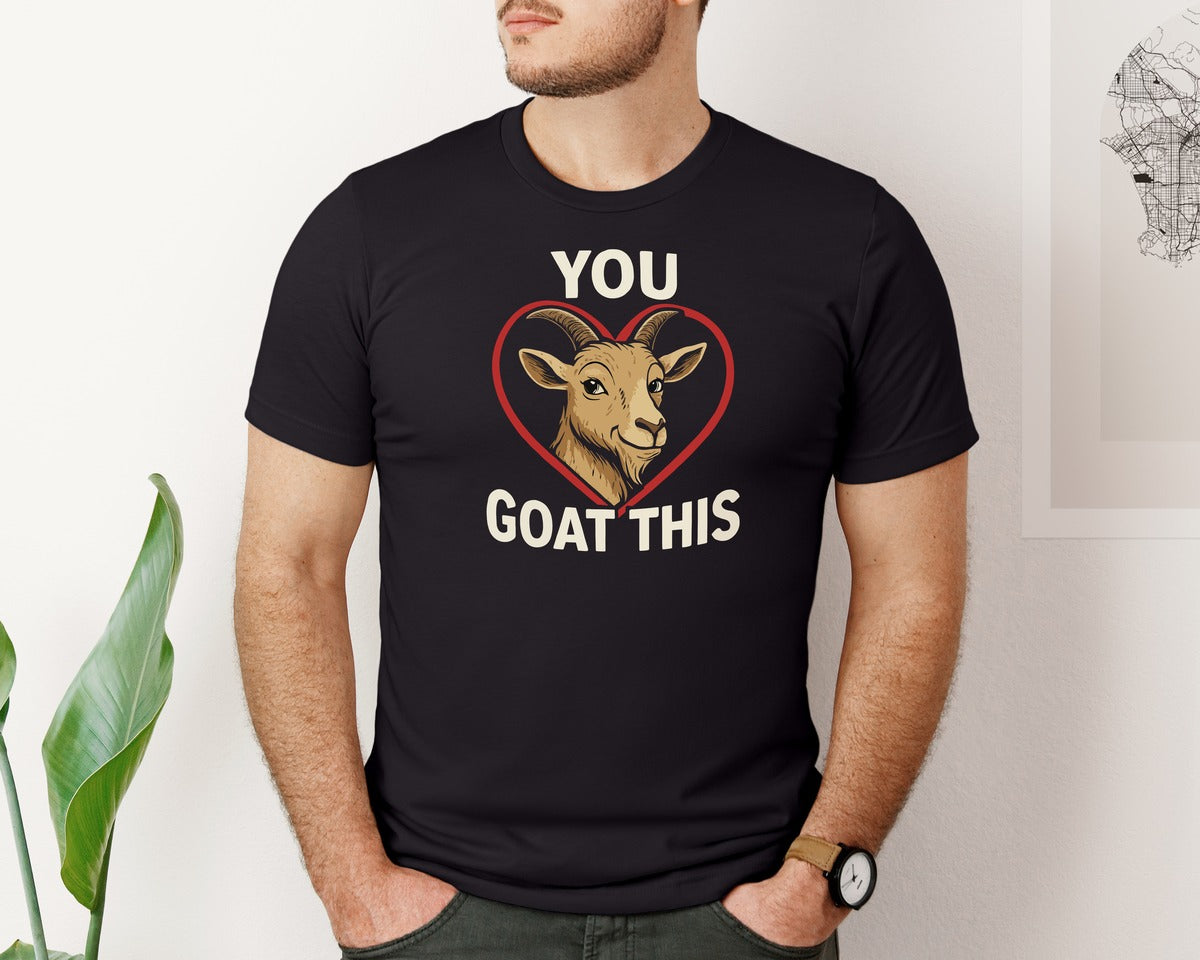 brand:Bella Canvas|color:Black|This Cute Inspirational Goat T Shirt Graphic T-Shirt