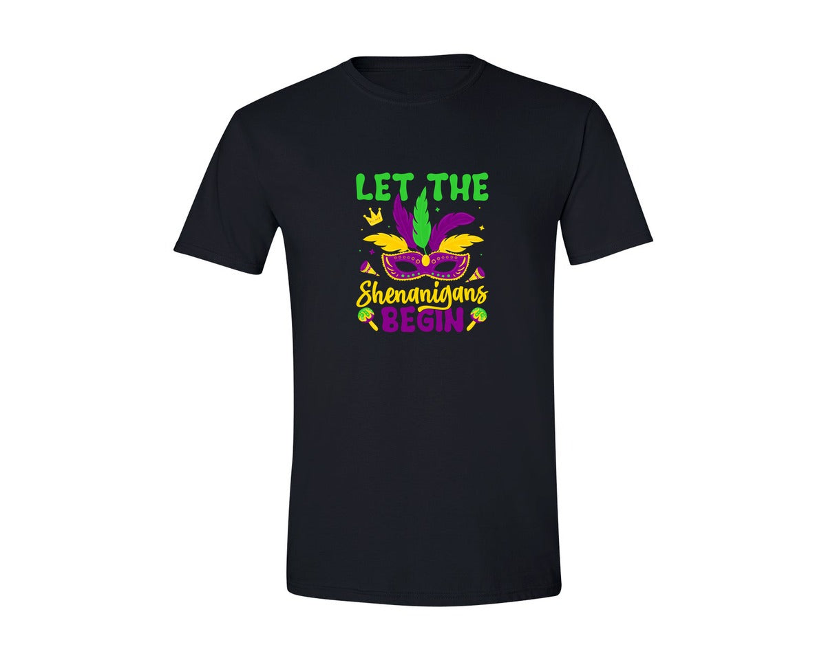 brand:Generic|color:Black|Let The Shenanigans Begin T Shirt Graphic T-Shirt