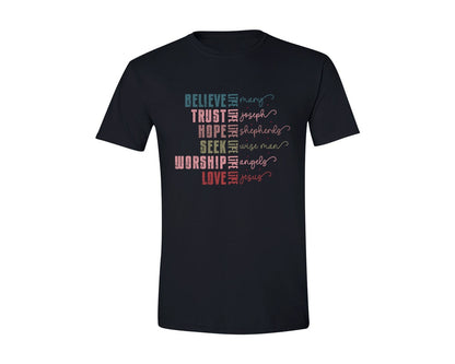 brand:Generic|color:Black|Believe Like Christian Valentine 2 Graphic T-Shirt