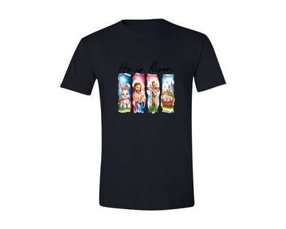brand:Generic|color:Black|He Is Risen Easter Jesus Christian Graphic T-Shirt