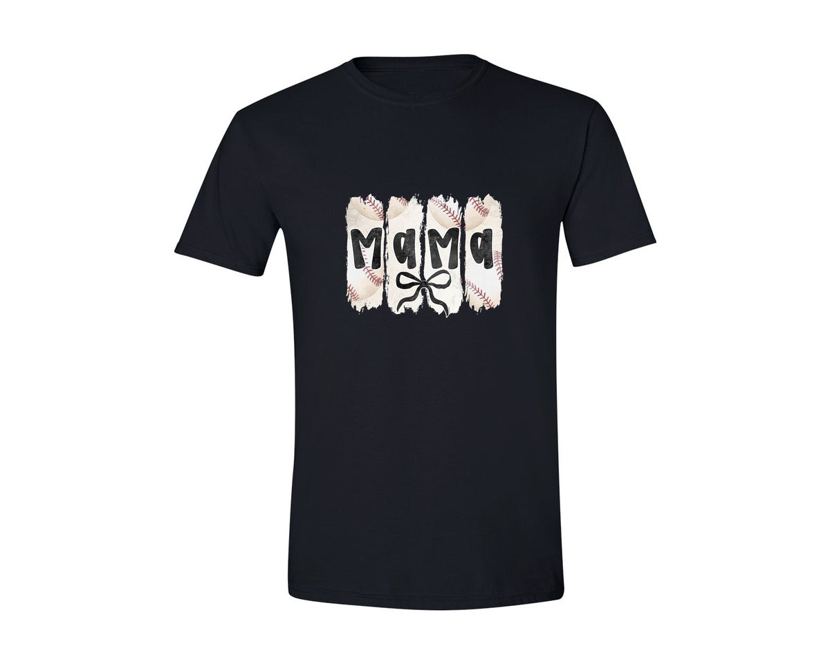 brand:Generic|color:Black|Coquette Baseball Mama 2 Graphic T-Shirt