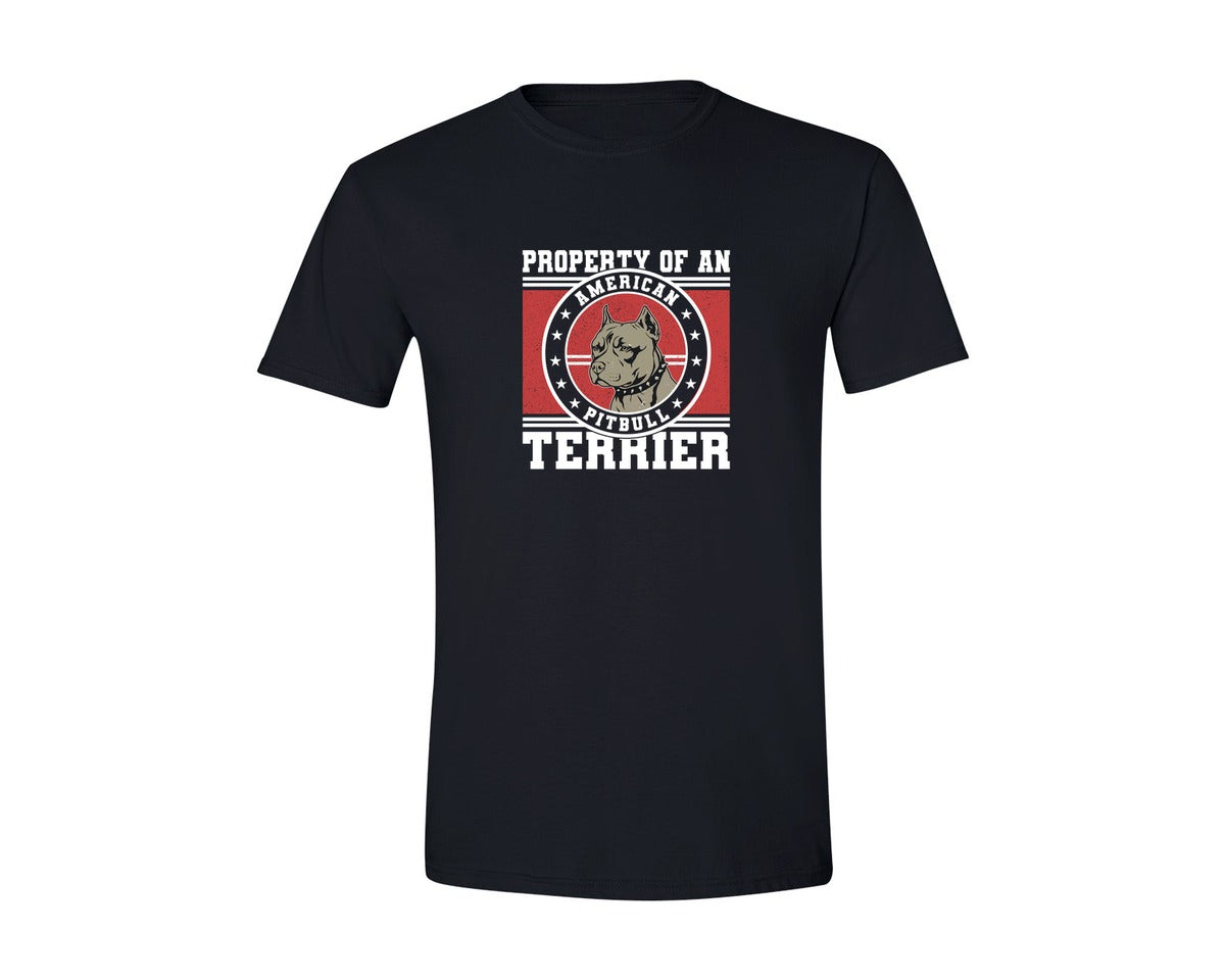 brand:Generic|color:Black|Property Of An Pitbull Dog T Shirt Graphic T-Shirt