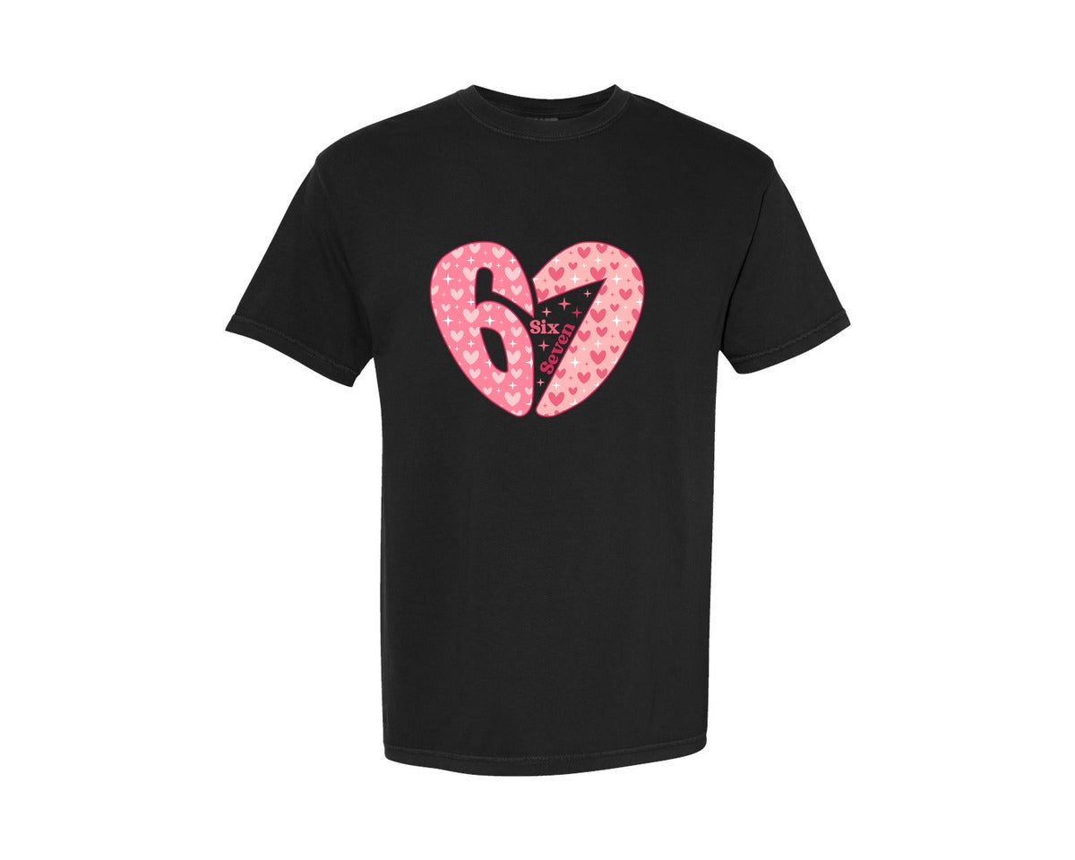 brand:Comfort Colors|color:Black|Funny 6 7 Valentine Six Seven Graphic T-Shirt