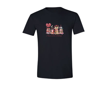brand:Generic|color:Black|Valentine Book Lover T Shirt Design Graphic T-Shirt