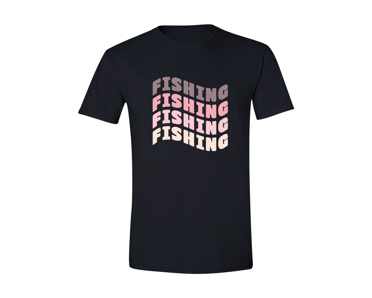 brand:Generic|color:Black|Retro Fishing T Shirt Design Graphic T-Shirt