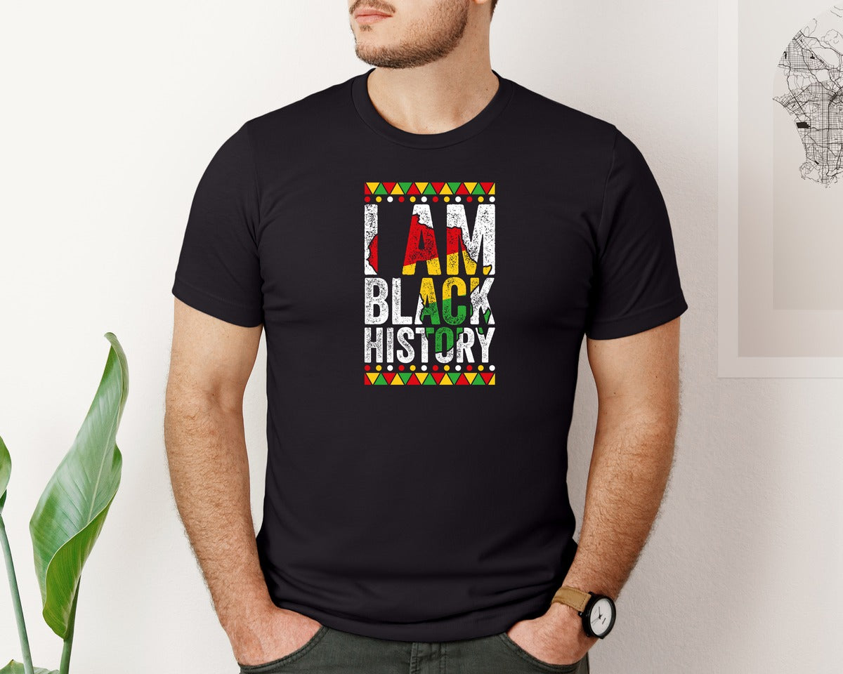 brand:Bella Canvas|color:Black|I Am Black History Black History Month 9 Graphic T-Shirt