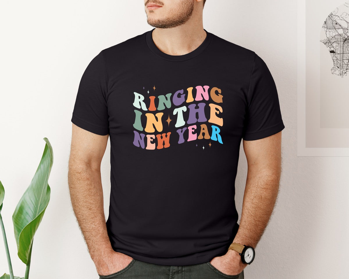 brand:Bella Canvas|color:Black|New Years Eve New Year Ring Graphic T-Shirt