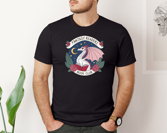 Fantasy Book Club Dragon Book Graphic T-Shirt