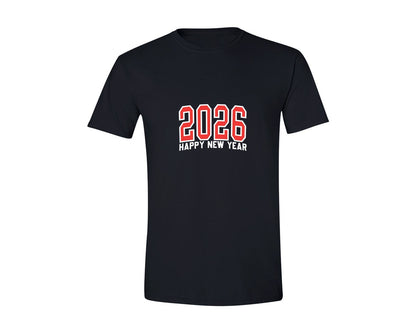 brand:Generic|color:Black|Happy New Year 2026 2026 Holid Graphic T-Shirt