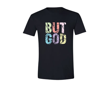 brand:Generic|color:Black|But God Preppy Christian Women Graphic T-Shirt