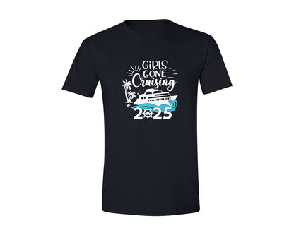 brand:Generic|color:Black|Girls Cruise Trip 2025 Friend Cruise Graphic T-Shirt
