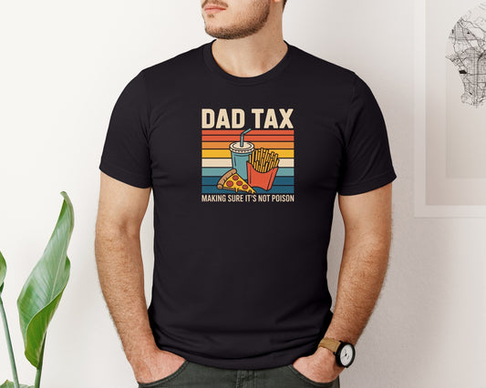 Funny Dad Tax Retro Fast Food Graphic T-Shirt