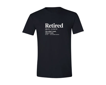 brand:Generic|color:Black|Retired Definition T Shirt Design Graphic T-Shirt