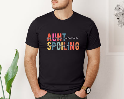 brand:Bella Canvas|color:Black|Aunt Is My Name Spoiling Is My Game Graphic T-Shirt