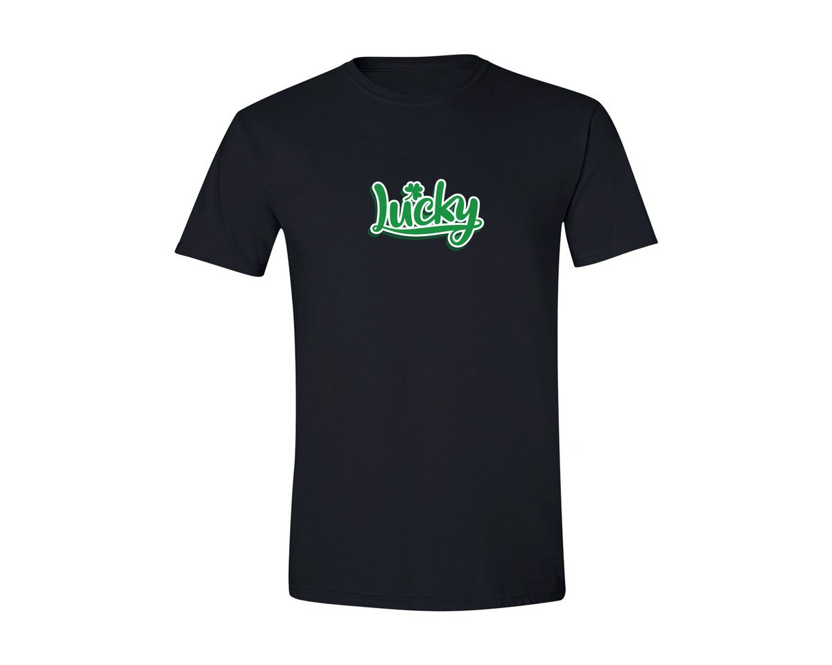 brand:Generic|color:Black|Lucky Shamrock St Patricks Day 9 Graphic T-Shirt