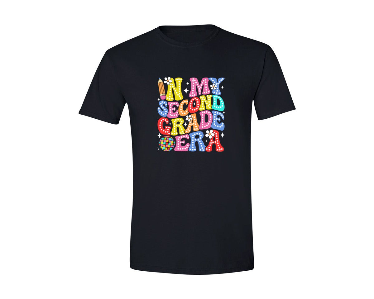 brand:Generic|color:Black|In My Second Grade Era School Era Graphic T-Shirt