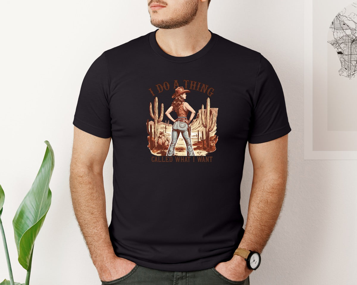 brand:Bella Canvas|color:Black|Positive Mental Health Western Cowgirl Graphic T-Shirt
