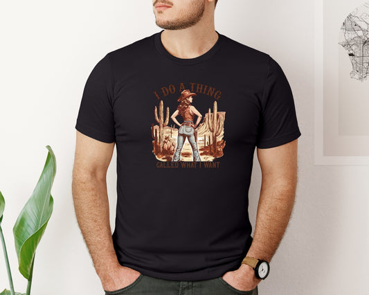 Positive Mental Health Western Cowgirl Graphic T-Shirt