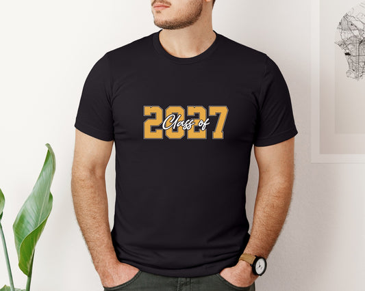 Class Of 2027 Typography Graphic T-Shirt