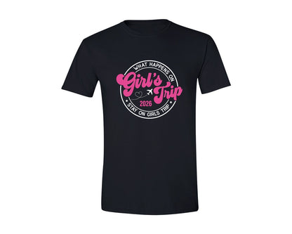 brand:Generic|color:Black|Girls Trip 2026 Friend Vacation 3 Graphic T-Shirt
