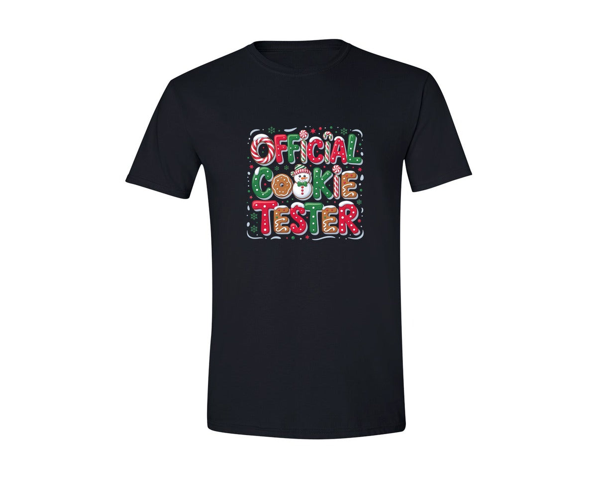 brand:Generic|color:Black|Official Cookie Tester Funny Chris Graphic T-Shirt