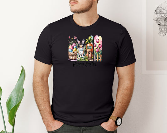 Happy Easter Bunny Vintage Easter Graphic T-Shirt