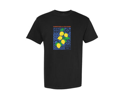 brand:Comfort Colors|color:Black|Handdrawn Lemon Amalfi Summer Trendy Graphic T-Shirt