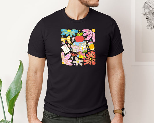 Preppy Teacher Books Graphic T-Shirt