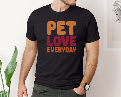 brand:Bella Canvas|color:Black|Pet Love Everyday Graphic T-Shirt