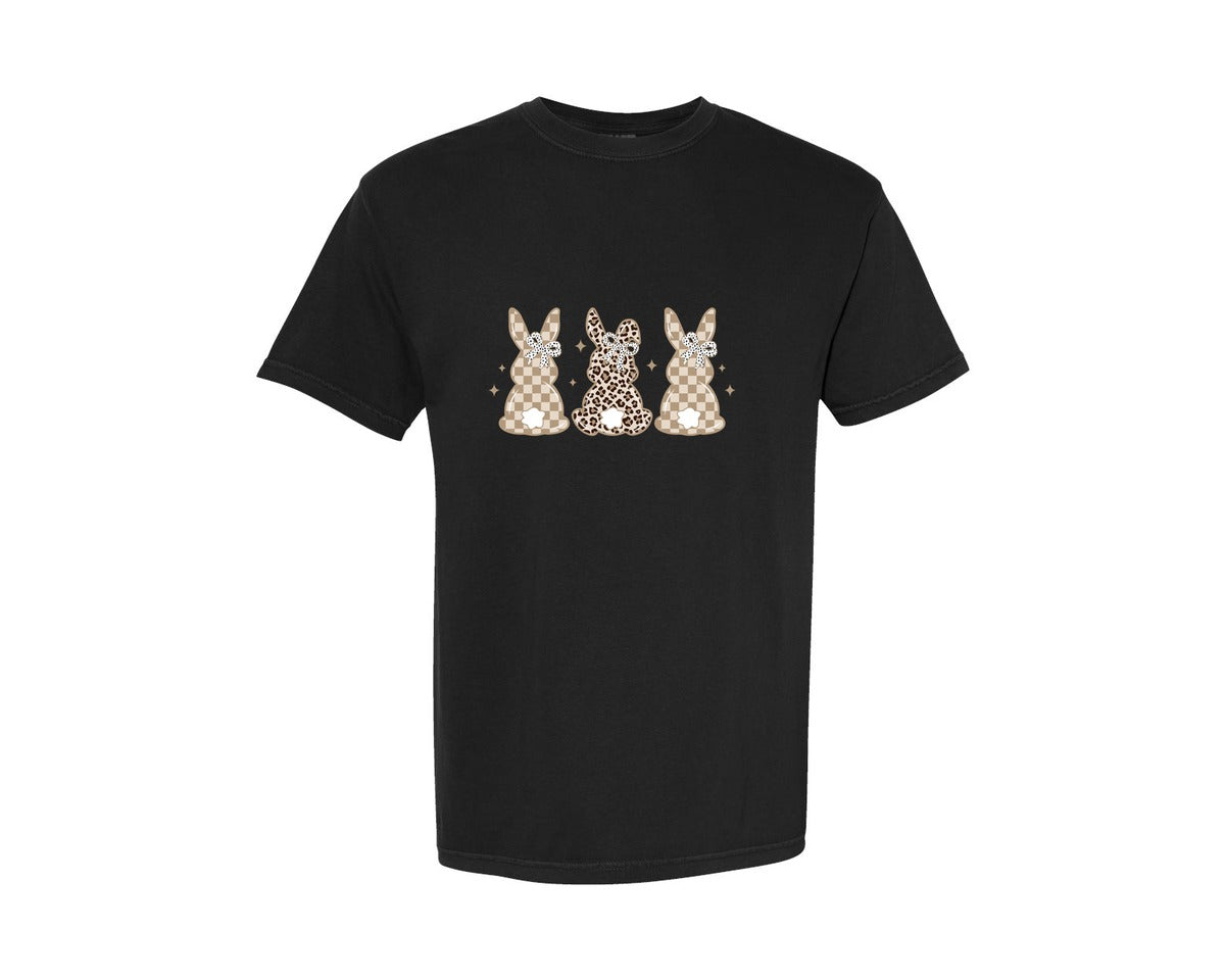 brand:Comfort Colors|color:Black|Easter Bunny Cute Art Graphic T-Shirt
