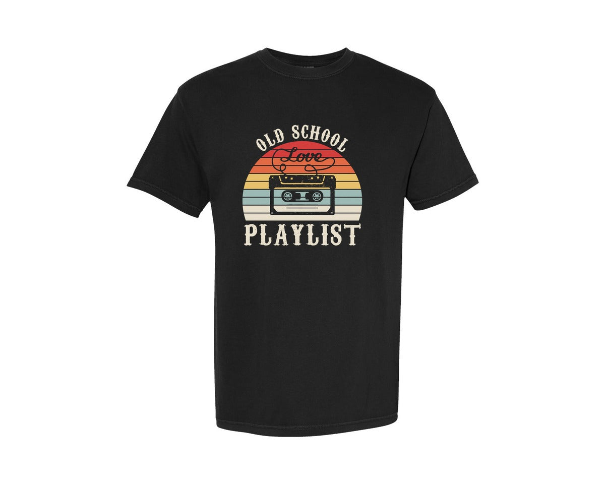 brand:Comfort Colors|color:Black|Old School Playlist 70S 80S 90S T Shirts Graphic T-Shirt