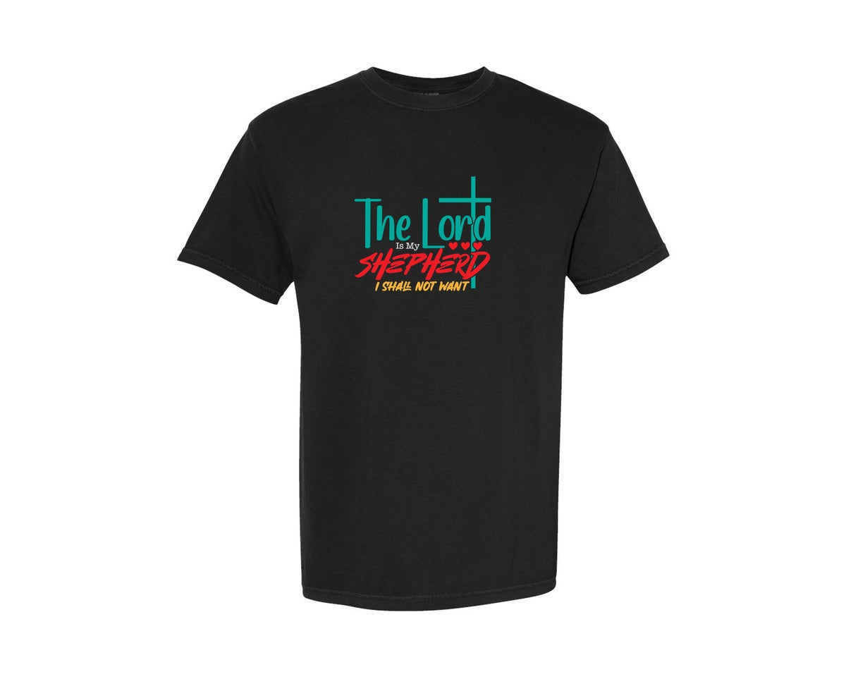 brand:Comfort Colors|color:Black|The Lord Is My Shepherd I Shall Not Want 26 Graphic T-Shirt