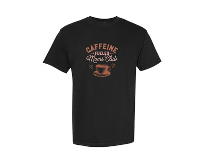 brand:Comfort Colors|color:Black|Mothers Day Coffee Mom Club Design 3 Graphic T-Shirt
