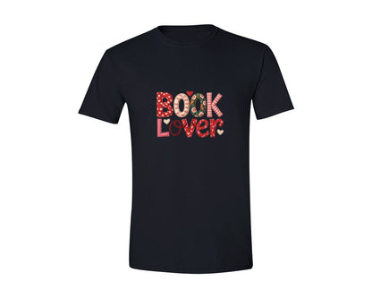 brand:Generic|color:Black|Valentines Day Book Lover 3 Graphic T-Shirt