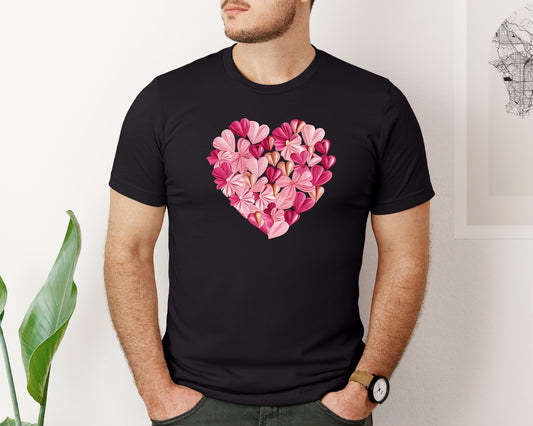 Valentine Day Heart Brushstroke 13 Graphic T-Shirt