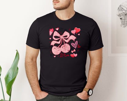 brand:Bella Canvas|color:Black|Valentine T Shirt Design Graphic T-Shirt