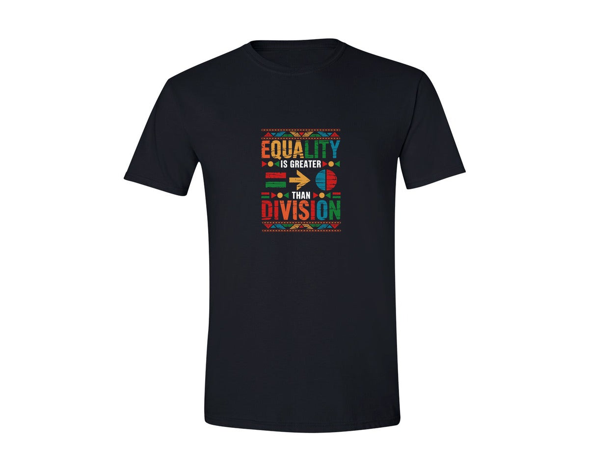 brand:Generic|color:Black|Equality Is Greater Than Division 6 Graphic T-Shirt