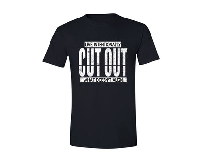 brand:Generic|color:Black|Live Intentionally Design Positive Affi Graphic T-Shirt