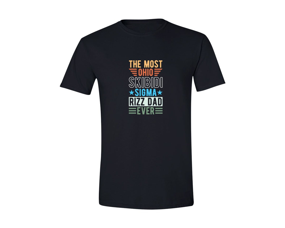 brand:Generic|color:Black|The Most Ohio Skibidi Sigma Rizz Dad Eve Graphic T-Shirt