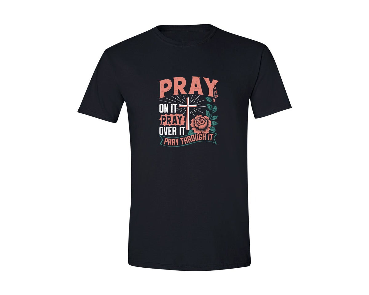 brand:Generic|color:Black|Pray On It Pray Over It T Shirt Graphic T-Shirt