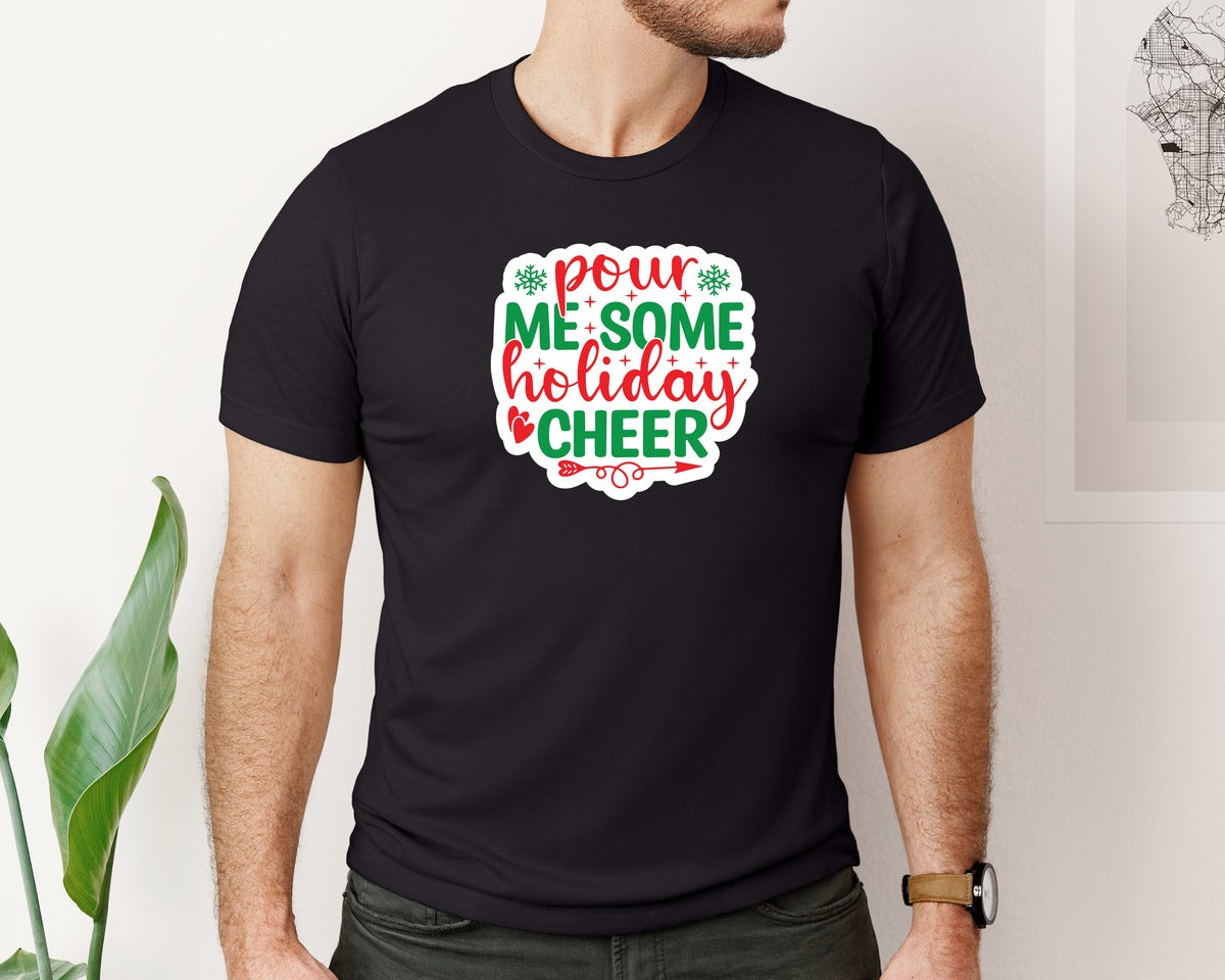 brand:Bella Canvas|color:Black|Christmas Stickers Vol 51 Graphic T-Shirt