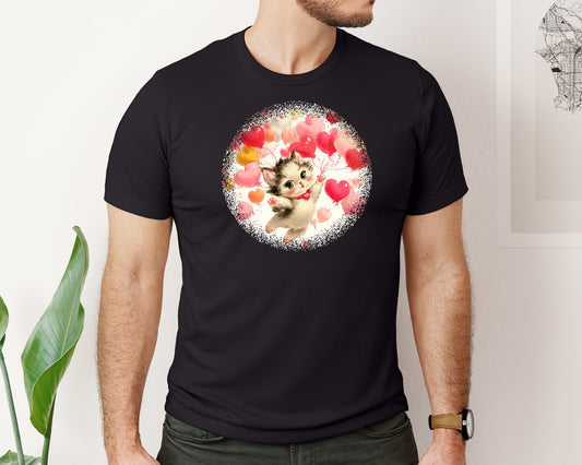 Vintage Valentine Round Tshirt 32 Graphic T-Shirt