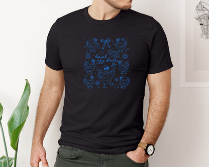 brand:Bella Canvas|color:Black|Local Egg Dealer Chickendoodle Graphic T-Shirt