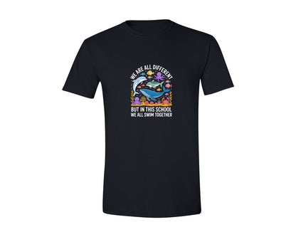 brand:Generic|color:Black|We Are Different But In This School Graphic T-Shirt